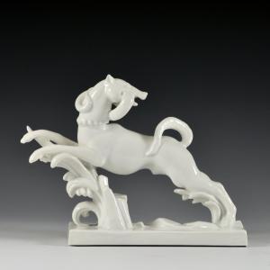 Cão mordendo cobra - Gio Ponti e Italo Griselli - Società Ceramica Richard-Ginori, 1930